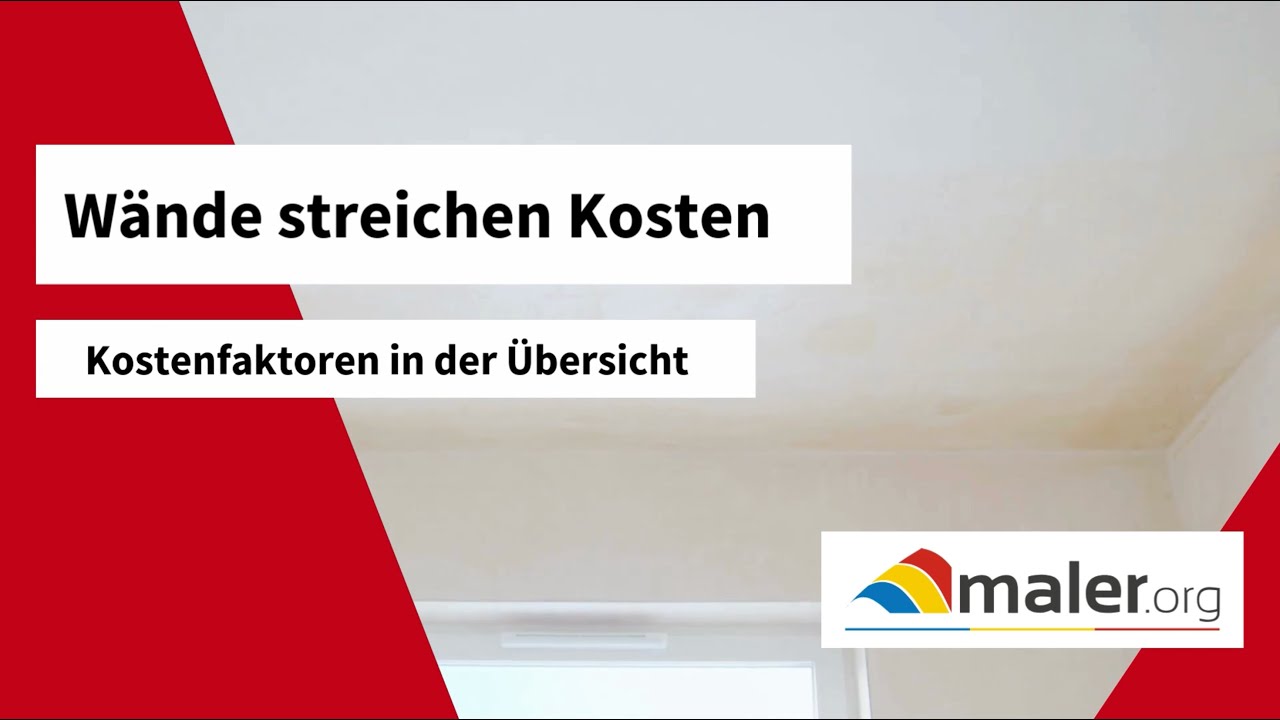 Wände streichen Kosten 2026 | Preise pro m² & Spartipps