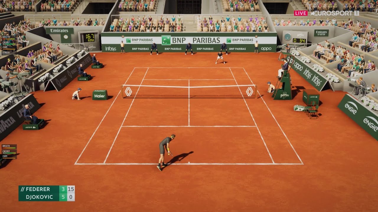 Federer vs Djokovic 🔥👀 || 2012 RG Semis || Tennis Elbow 4