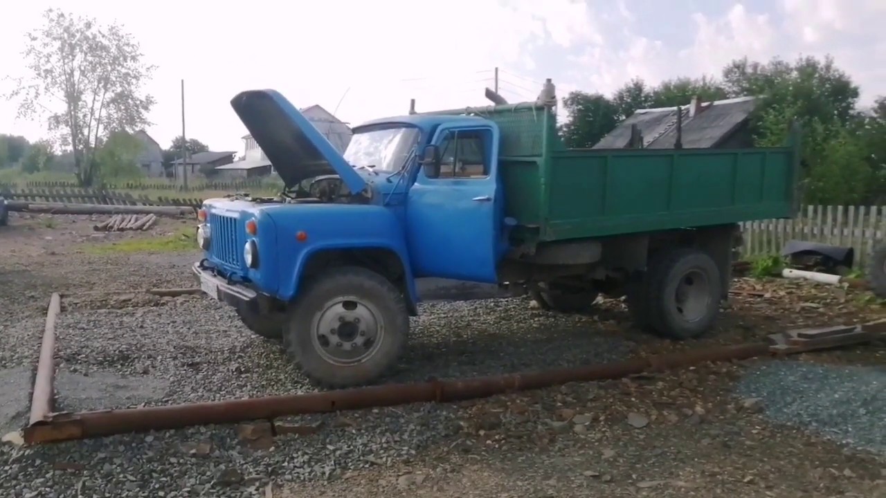 Газ 53 самосвал. Испытание жарой +36.