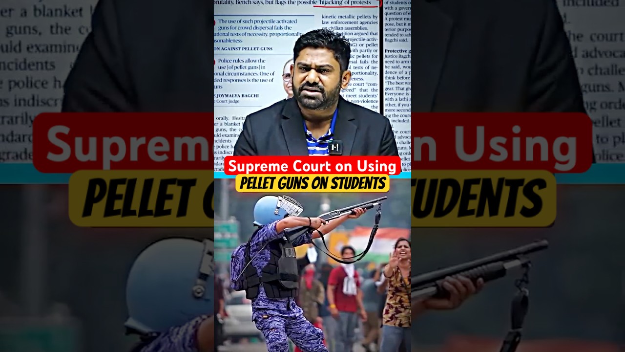 Supreme Court on using Pellet Guns 😳 #supremecourt #upsc #cjpprotest #genzprotest