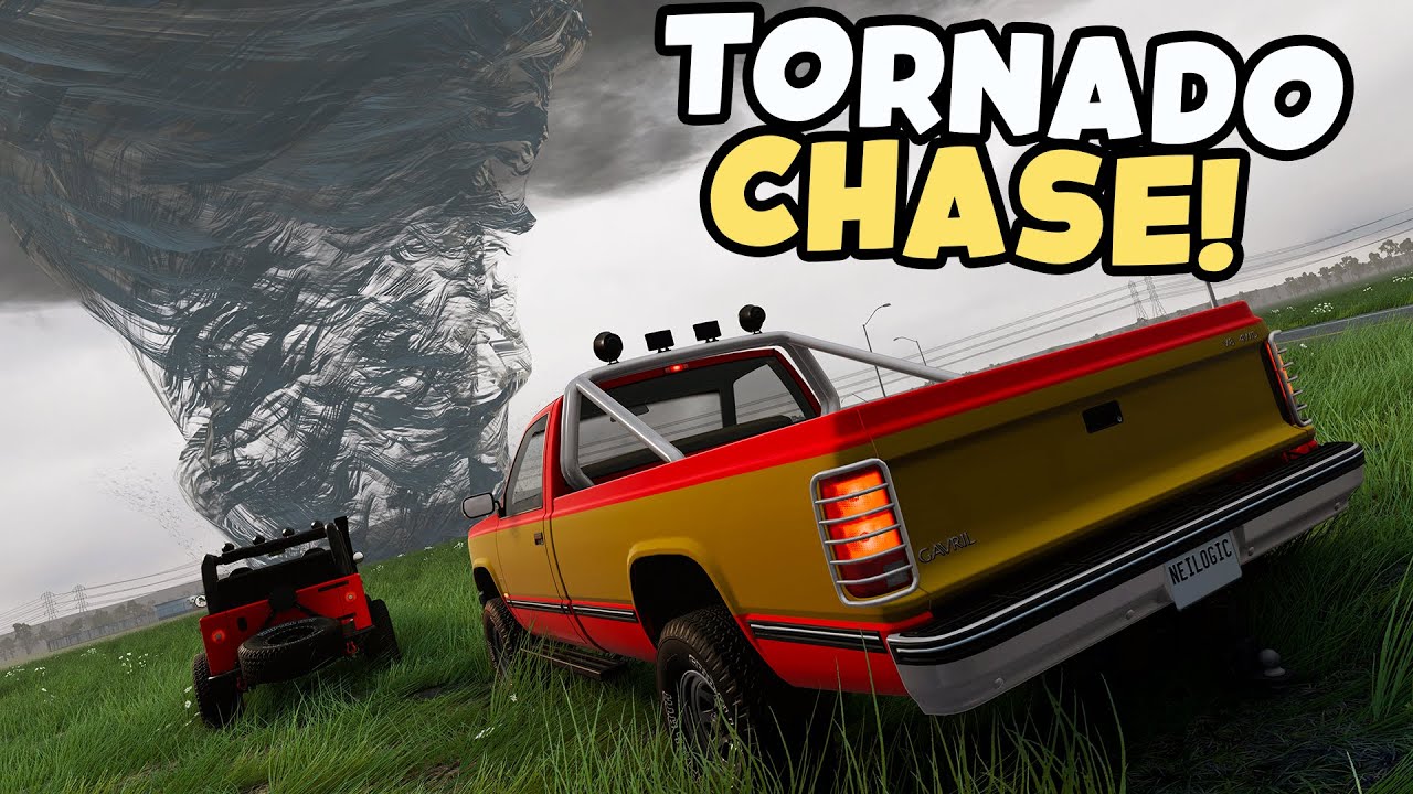 Chasing GIANT Tornado's On This AWESOME New BeamNG Map! BeamNG Multiplayer