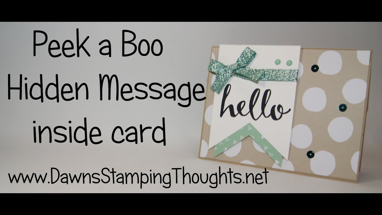 Peek a Boo Hidden Message card  with Hello Sale a Bration stamp set from Stampin'Up!