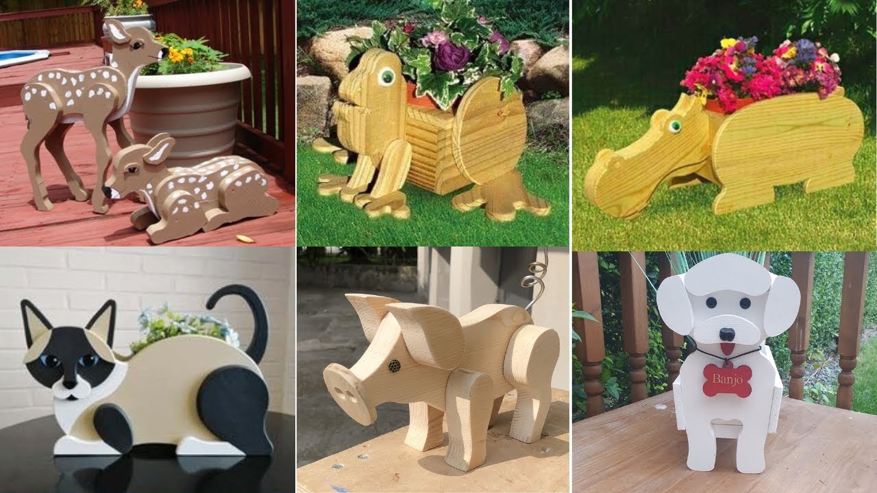 Creative Vintage Wooden Animal Decorations || wood working idea home