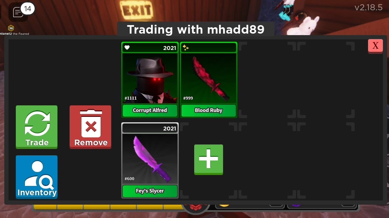 Trading Fey's Slycer W/F/L (Part 2) | Roblox | Survive The Killer