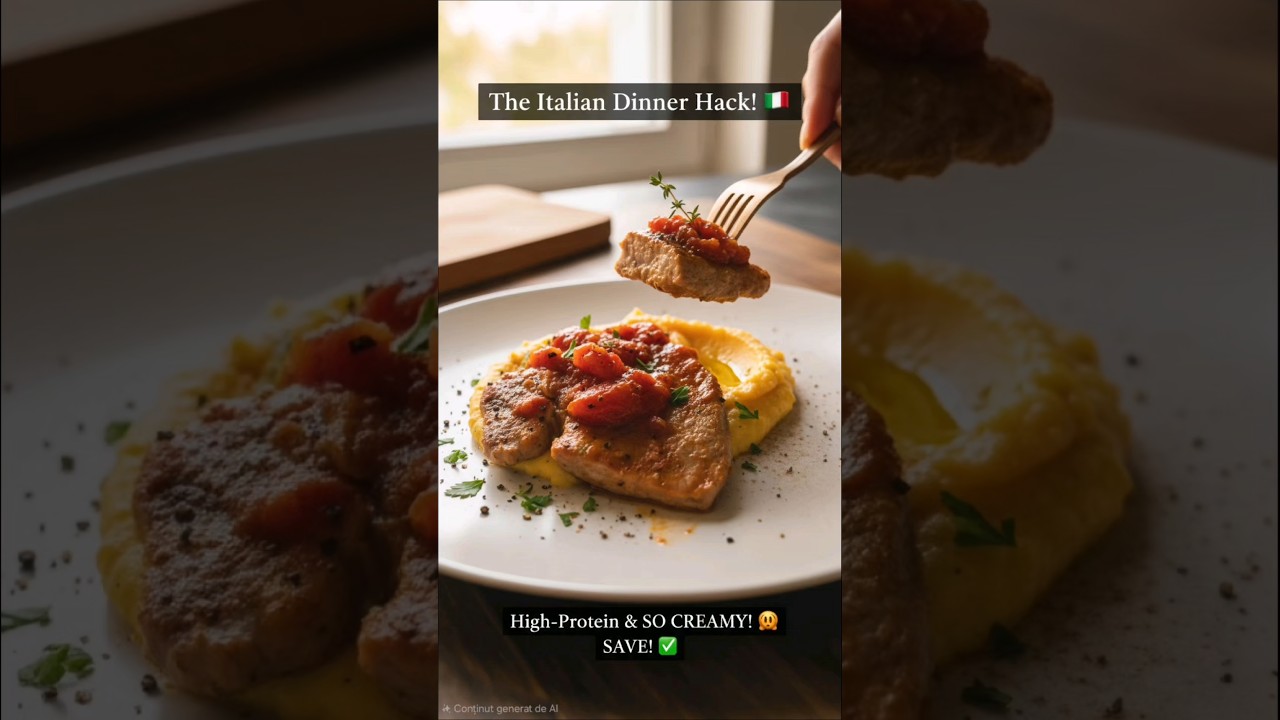 The Creamiest High-Protein Dinner Hack! garlic & oregano 🍅🌿​