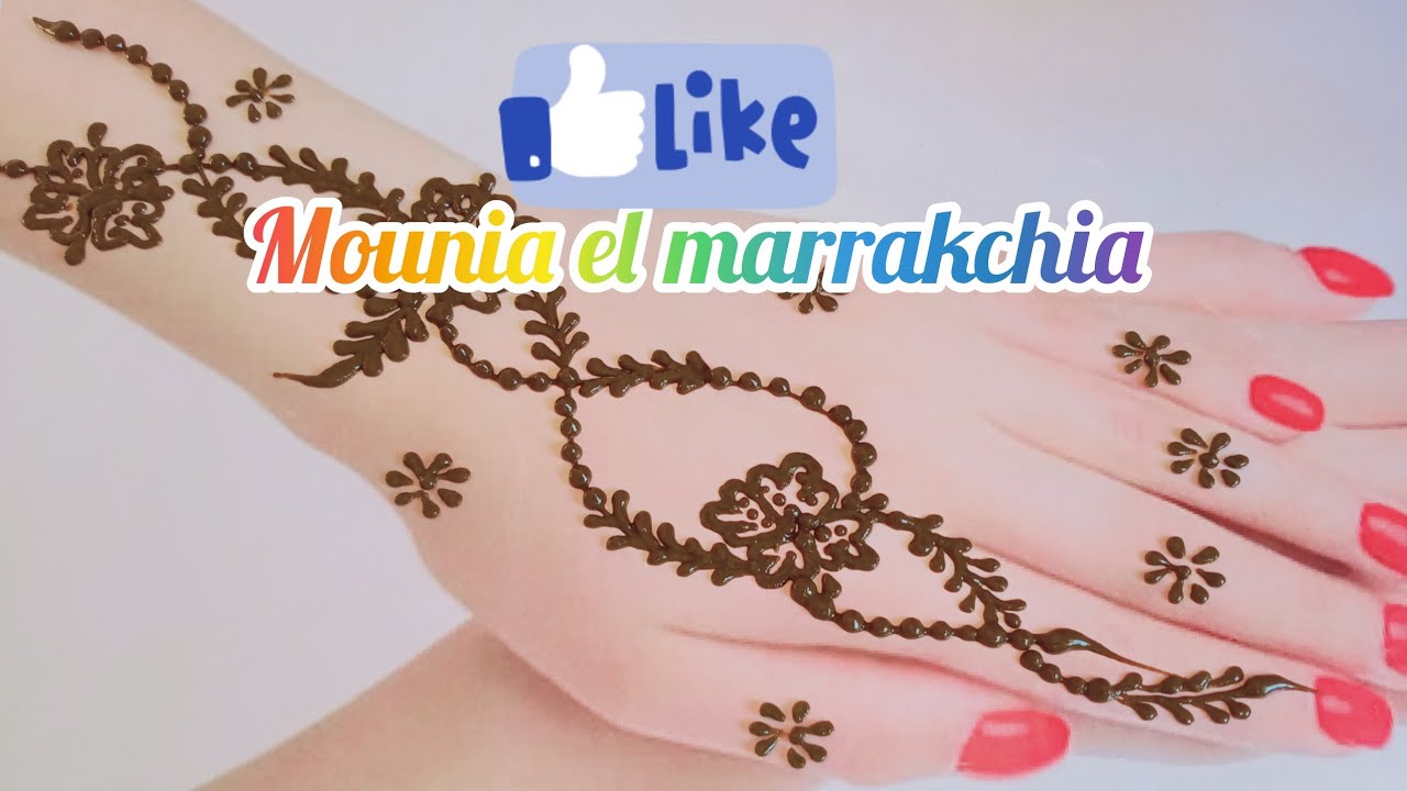 نقش بالحناء خفيف للمبتدئات. dessin henna hindi simple