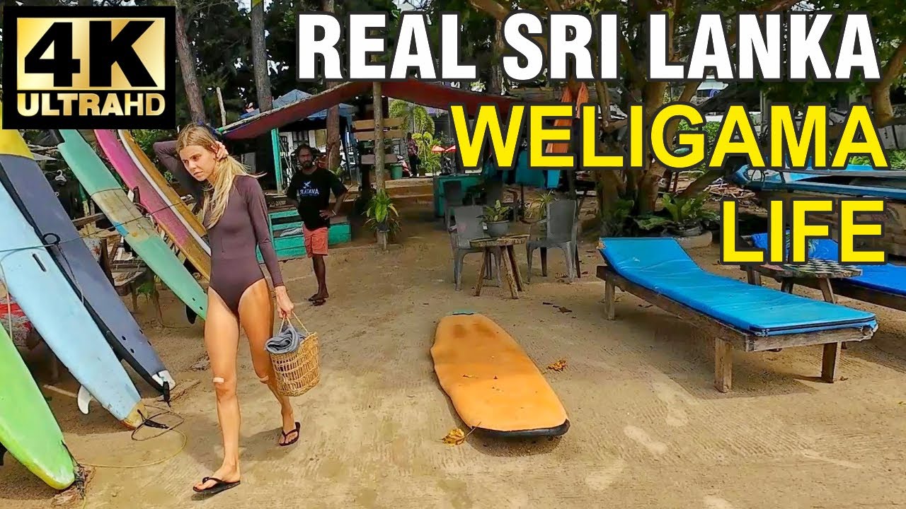 Real Sri Lanka, WELIGAMA Streets 4K, ASMR, No Talk, Street Sounds