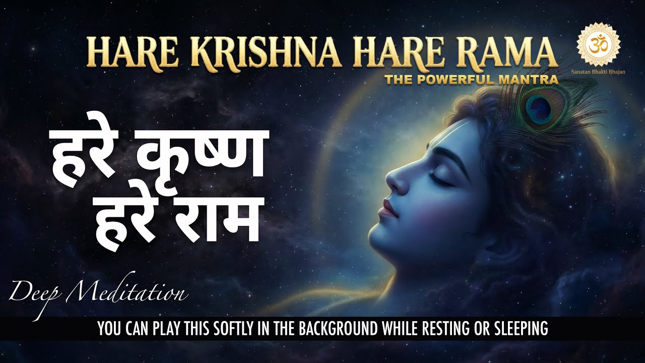 Hare Krishna Hare Rama  | हरे कृष्ण हरे राम | Night Chant for Anxiety Relief & Deep Sleep and Relax