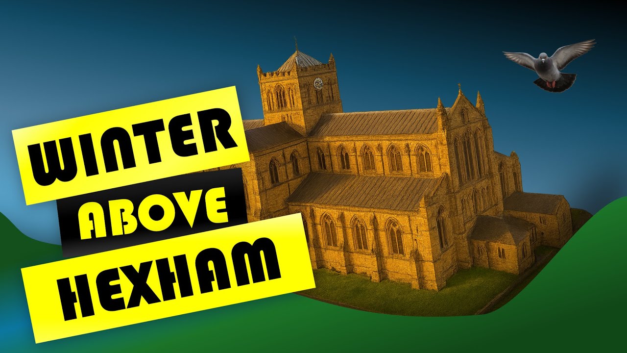 Hexham Abbey Drone Flight. Stunning Winter Aerial, Saxon Crypt History & Inside Tour. DJI Mini 3 Pro