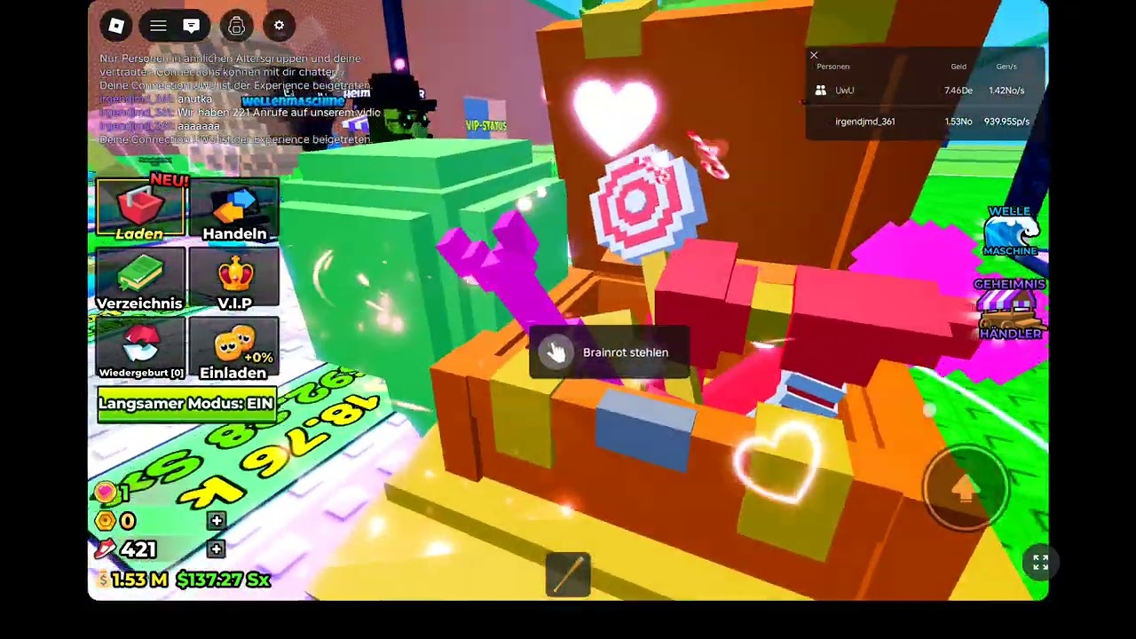 Spiele mit bff aber kommt bisschen später so nach 3 Minuten 