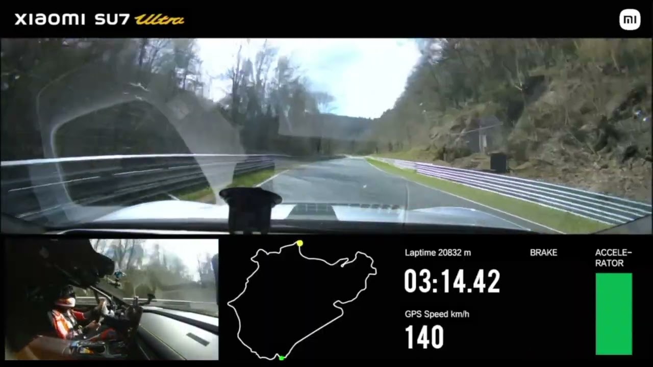 Xiaomi SU7 Ultra | Metraje oficial sin cortes en Nürburgring