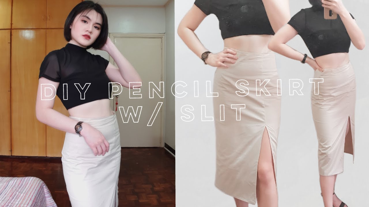Long Skirt Ep. 1: DIY Pencil Skirt W/ Slit | Sonella Go