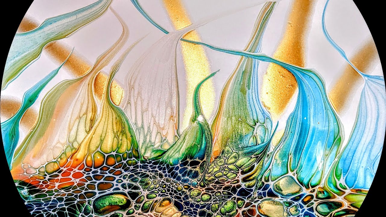 Ocean Aura ~ Gorgeous Acrylic Fluid Art ~ Bloom Swipe #lumiere #acrylicpouring #auraswipe