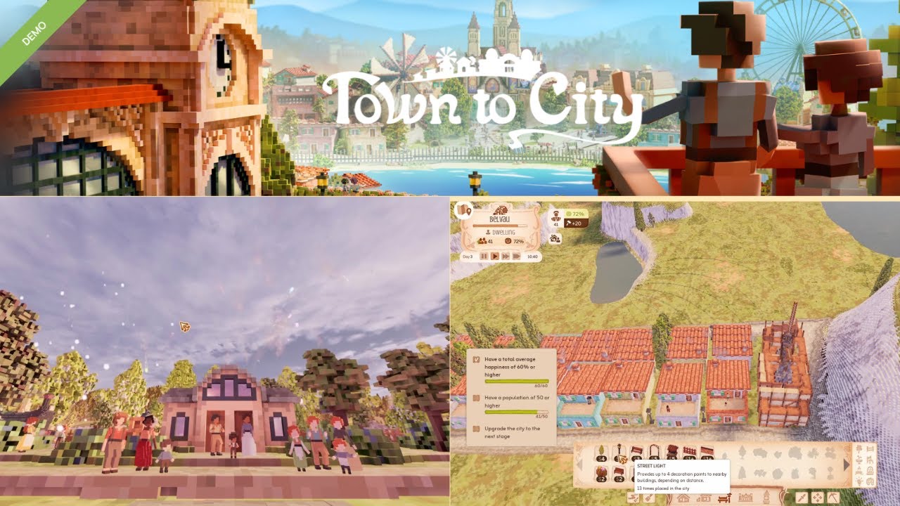 Town to City Demo | Most Beautiful Cozy City Builder of 2025?! 🌿 Mediterranean Town Gameplay