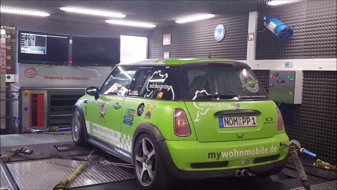 Mini Copper S R53 120kW (163PS) Tuning Pulley Leerkat A&A Ausgangsmessung Mustang Dyno MD-AWD-800-DE