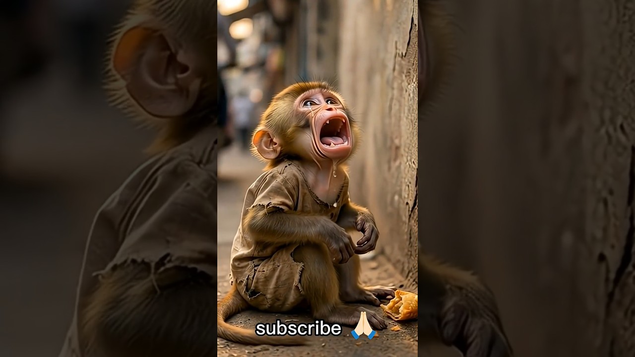 Monkey's emotional story 🐒😭 