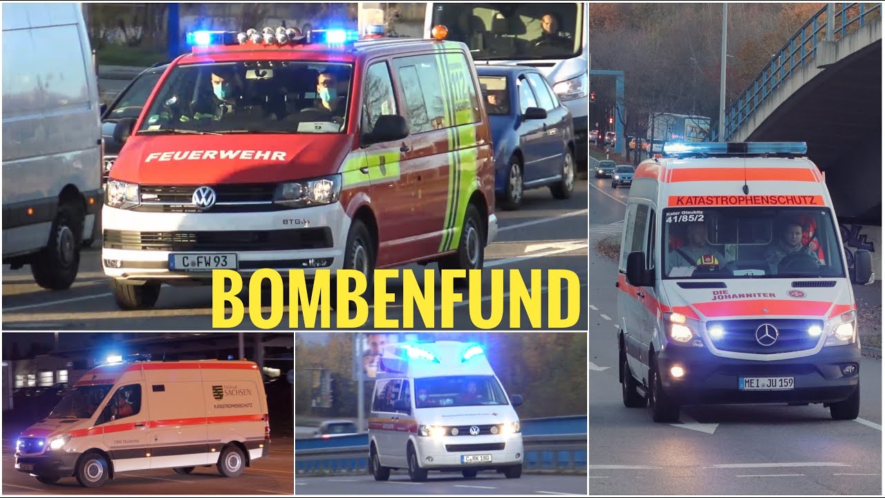Bombenfund in Chemnitz! - Katastrophenschutz, Feuerwehr, Rettungsdienst, THW, Polizei im Einsatz