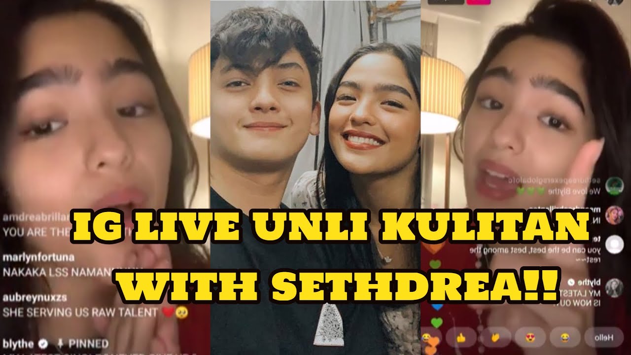 Andrea Brillantes IG LIVE Kulitan With Seth Fedelin and Sethdrea fans!!!#sethdrea
