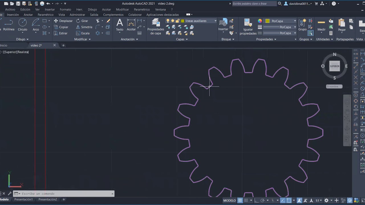 ENGRANE HELICOIDAL (como hacer un engrane helicoidal en AutoCAD 2021)