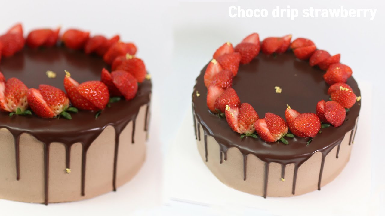 [EP 23. (суб) шоколадно-клубничный торт] размер 3 шоколадный торт / глазурь