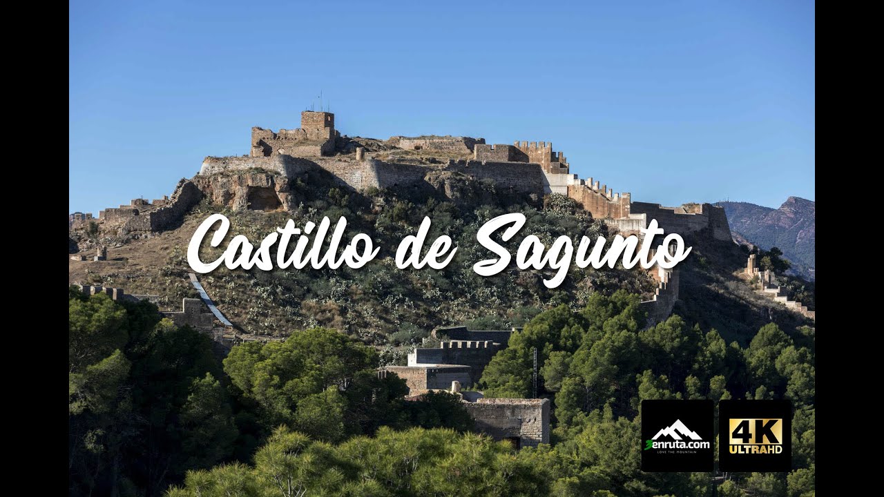 Castillo de Sagunto y Teatro Romano a vista de drone