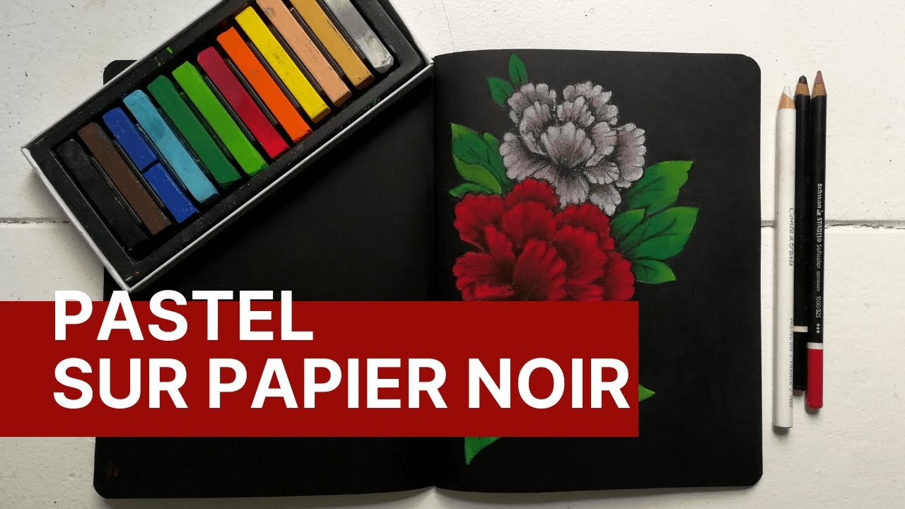 Comment dessiner au pastel sur papier noir | TUTO dessin | Speed drawing