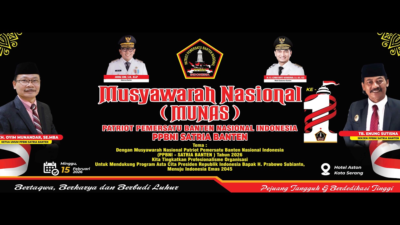 LIVE MUSYAWARAH NASIONAL (MUNAS) PPBNI - SATRIA BANTEN 2026