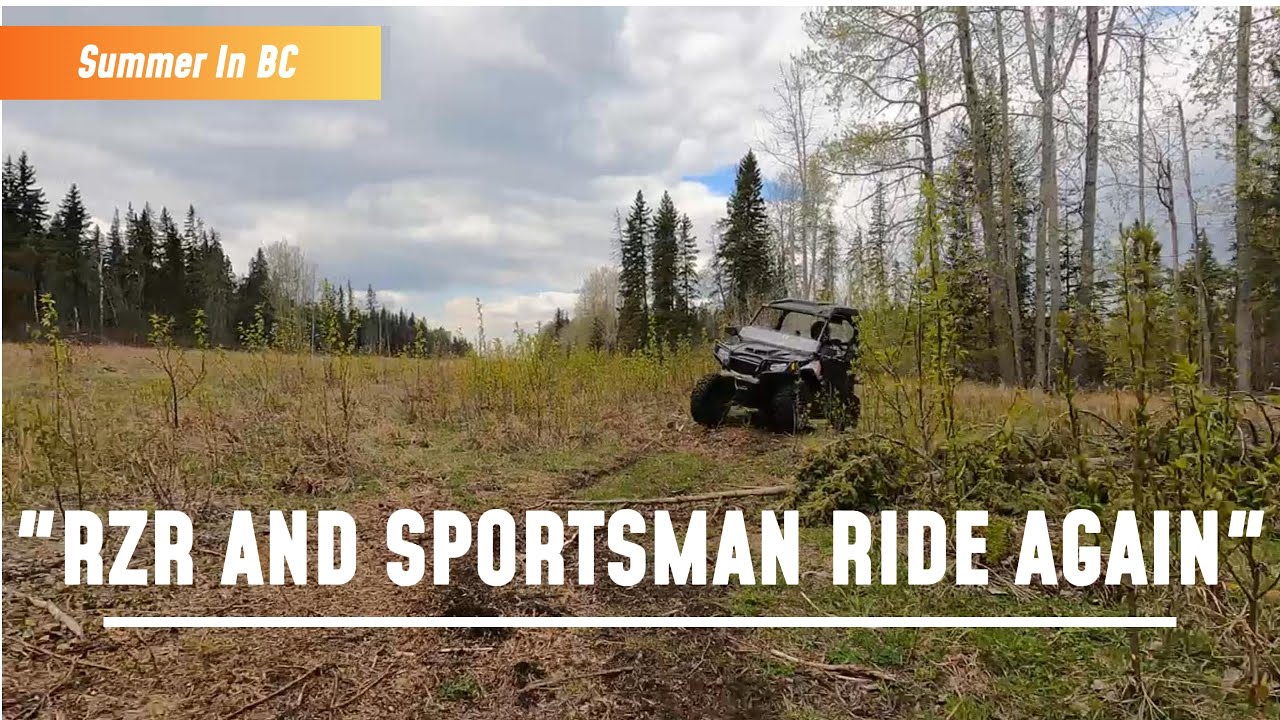 Polaris RZR UTV and 2 Sportsman ATVs Explore a Pipeline in Northern British Columbia