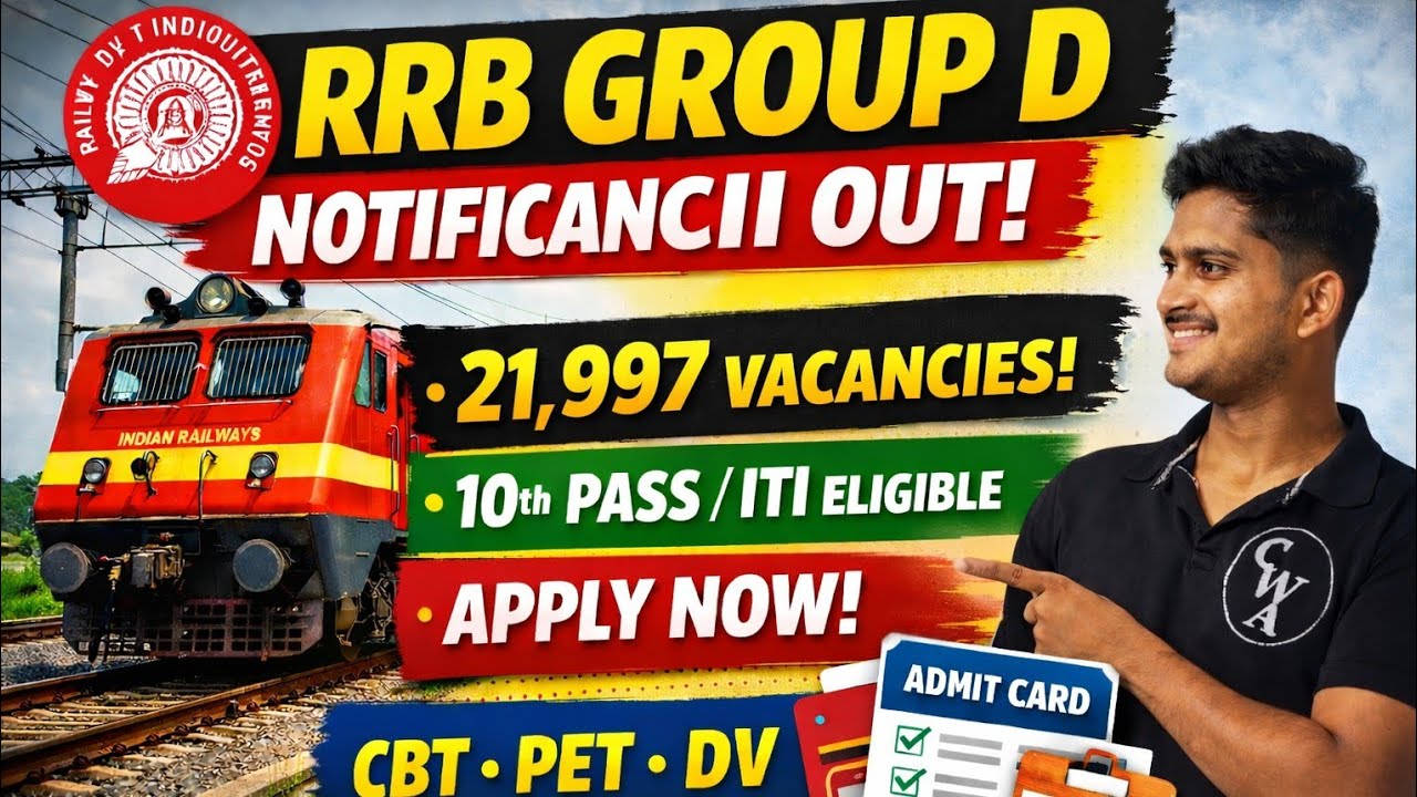 RRB Group D Notification OUT 🔥 | Vacancies | Eligibility | Apply Now | 2026