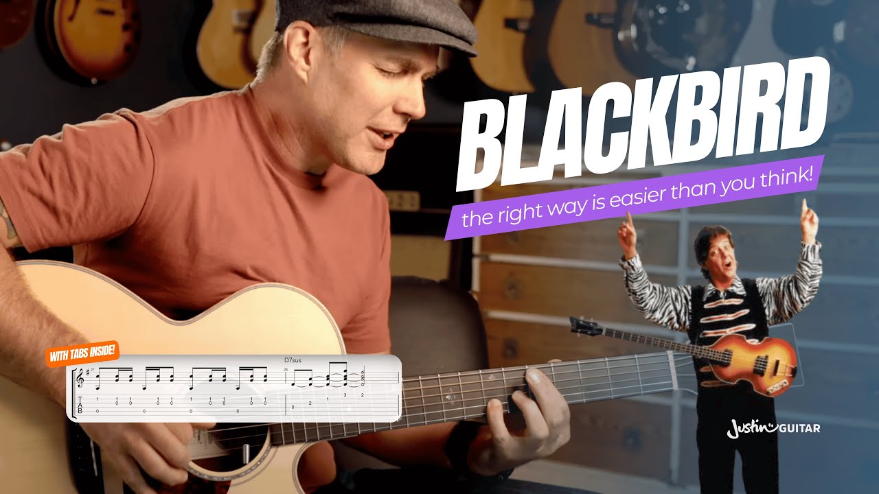 Blackbird - EXACTLY how Macca played it! Acoustic all time classic!