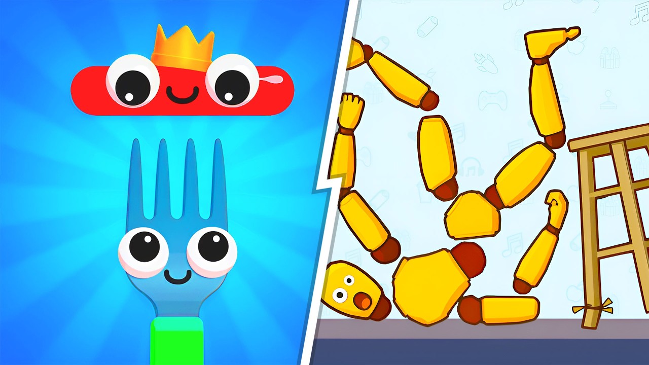 Fork N Sausage VS  Kick & Break -  Full Levels Speedrun Gameplay (Android & iOS) Ep 935