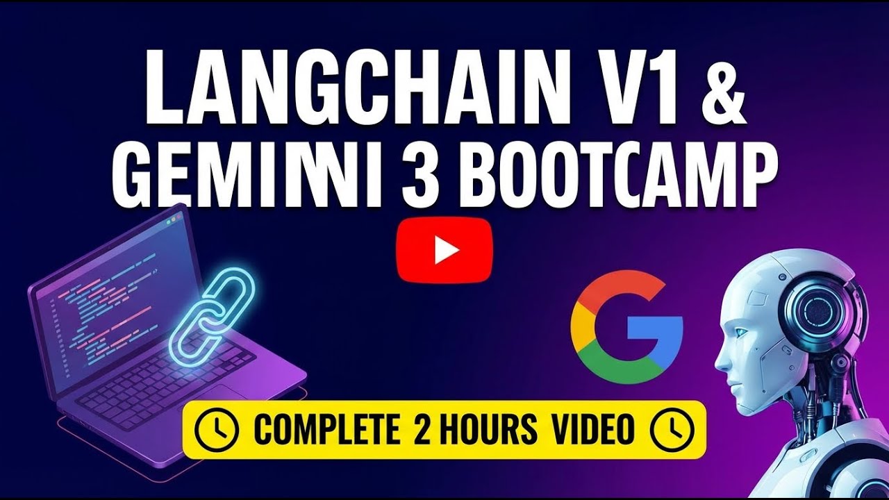 Gemini 3 Tutorial: Complete LangChain Bootcamp with Tools, Vision and Caching