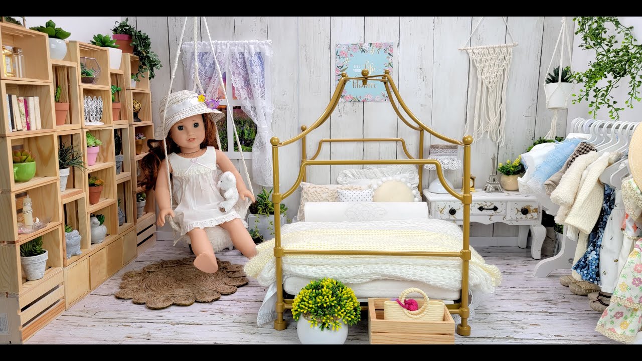 Cottagecore Aesthetic Bedroom for American Girl Doll