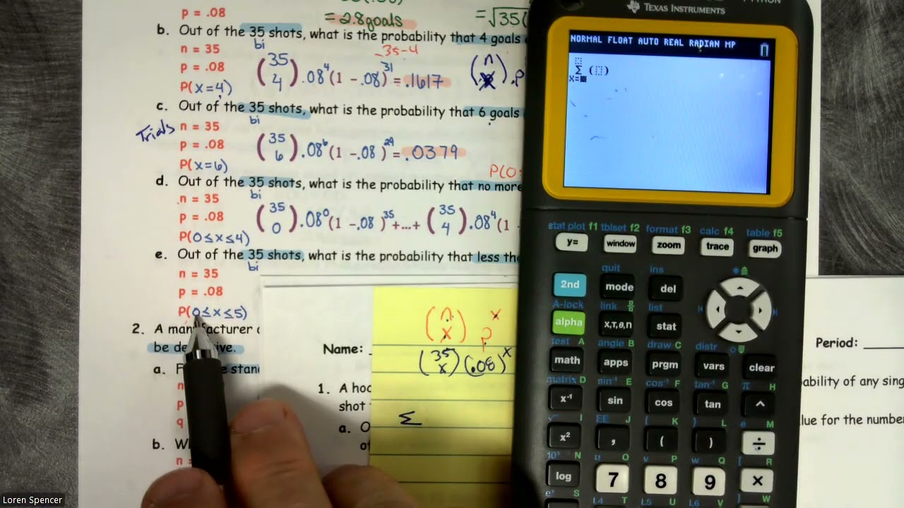 01 Unit 3B Binomial Distributions Problems 1 to 2