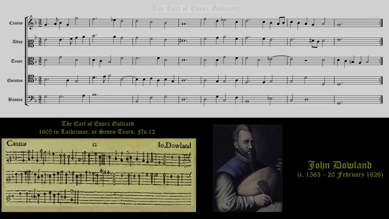 The Earl of Essex Galliard. John Dowland.