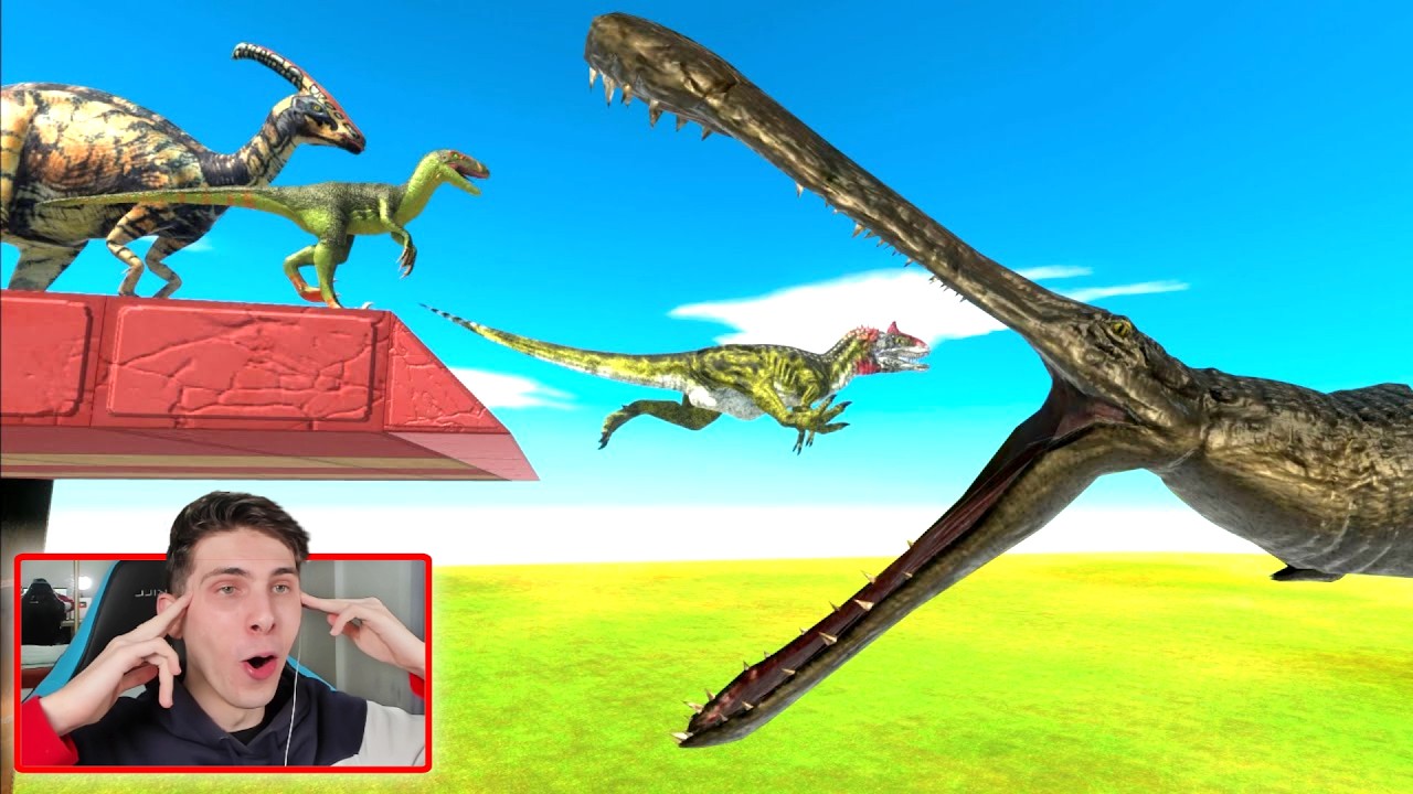 CARRERA DINOSAURIOS - SALTA SOBRE EL GIGANTE MACHIMOSAURUS - ANIMAL REVOLT BATTLE SIMULATOR