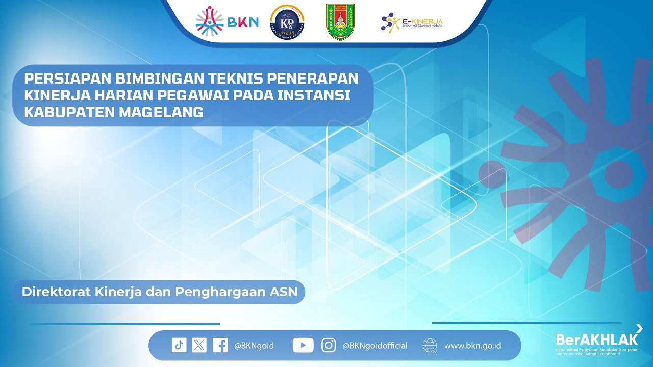 Bimbingan Teknis Penerapan Kinerja Harian Pegawai