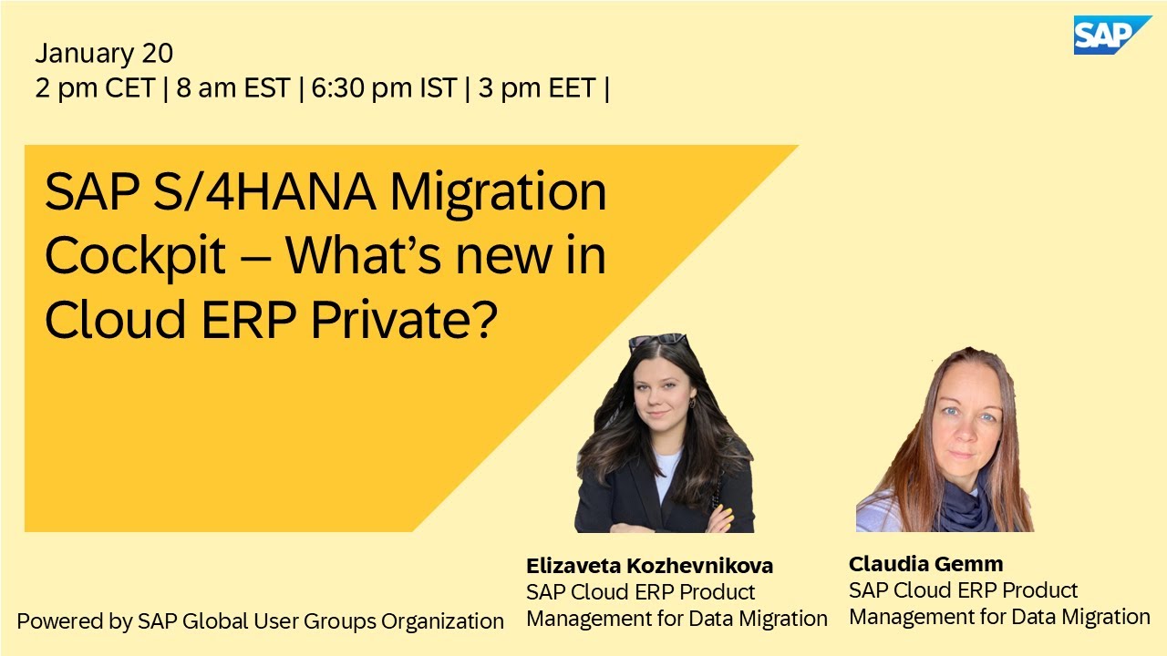 SAP S/4HANA Migration Cockpit – What’s New in Cloud ERP Private I Move to Cloud ERP I 26.01.20