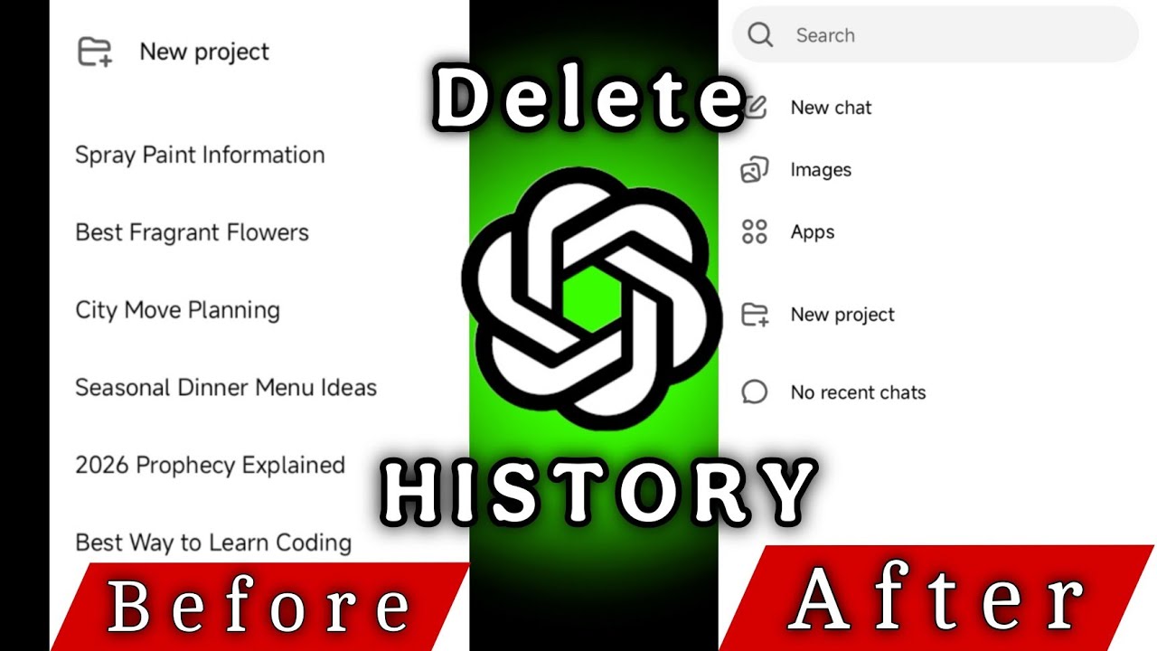 How To Delete Chatgpt History | Chatgpt Ki History Kaise Delete Kare 2026