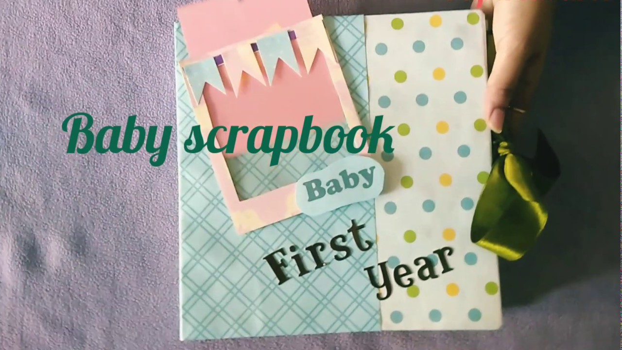 Baby scrapbooking ideas,Album,Handmade Baby Boy scrapbook,First year record Book DIY @Papersai arts