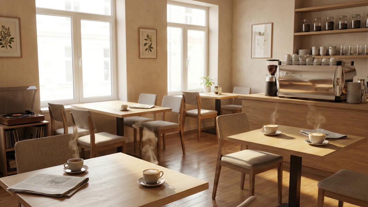 봄을 맞이하는 여유로운 재즈 카페 ☕🌼