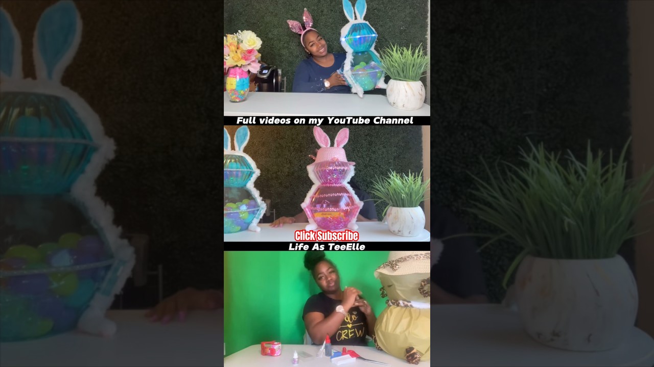 DIY EASTER BUNNIES  #lifeasteeelle #youtubeshorts #diy #foryoupage #viral