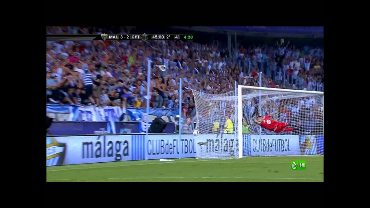 malaga vs getafe gol de chilena de baptista hd
