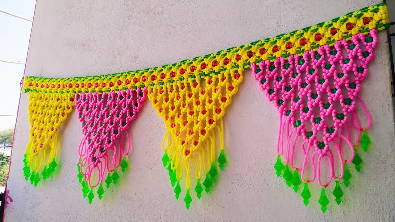 Macrame Simple New Design Toran Door Hanging Tutorial !! Full Part