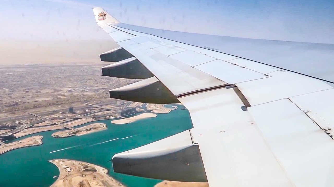 Etihad Airways Airbus A330-200 PERFECT WINGVIEW TAKEOFF from Abu Dhabi Airport (AUH)