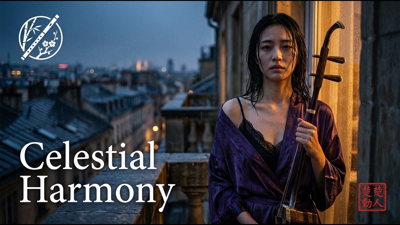 Sad Erhu Music for Lonely Nights ♫ Melancholic Melody, Rain Ambience