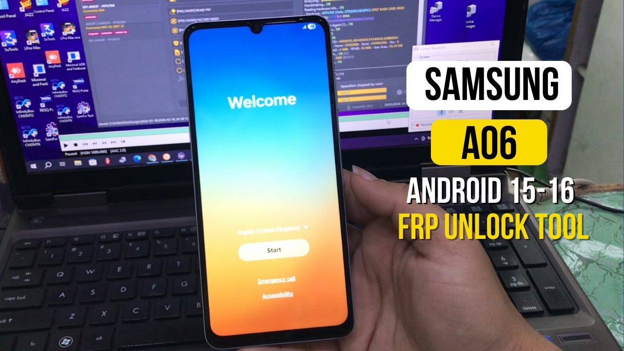 Samsung A06 FRP Bypass Unlock Tool | Samsung A06 SM-A065F SM-A065M FRP Unlock Tool