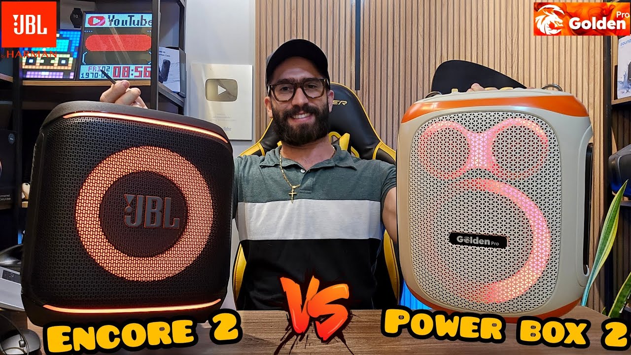 GOLDEN PRO POWER BOX 2 350W Vs JBL PARTYBOX ENCORE 2 100W: Qual é a melhor Caixa de som? 