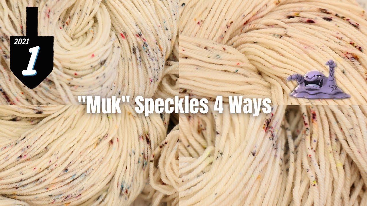 4 Ways to Speckle My Muk Dye Mixture Created From all 40 Jacquard Acid Dyes (2021 Chanukah Night 1)