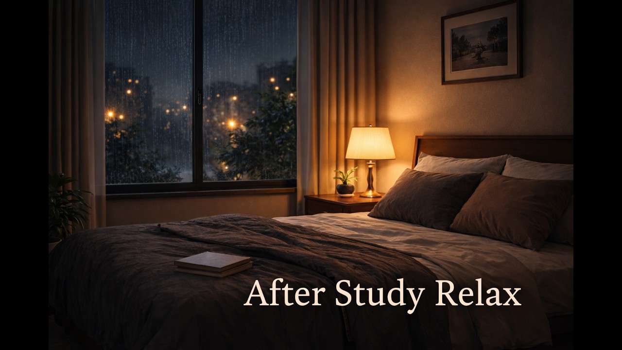 After Study Relax | Calm Night Music with Soft Rain